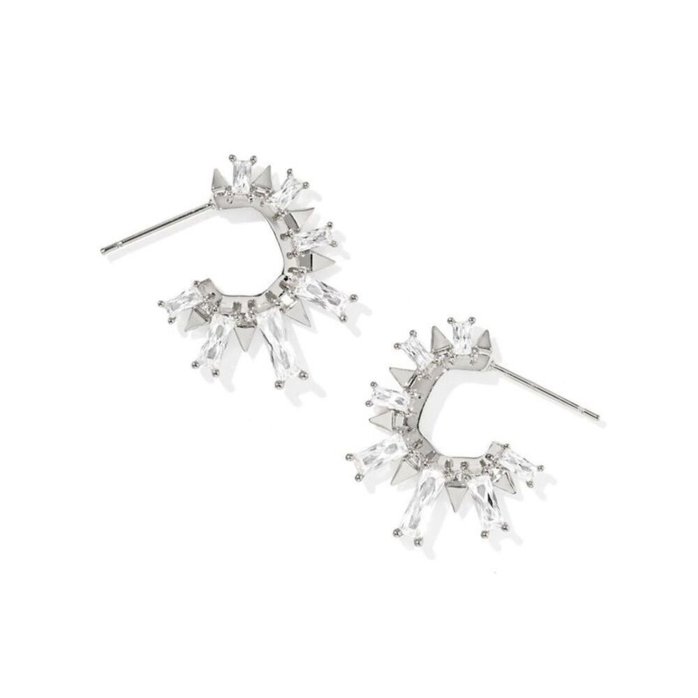 Kendra Scott Macie Huggie Earrings - Silver